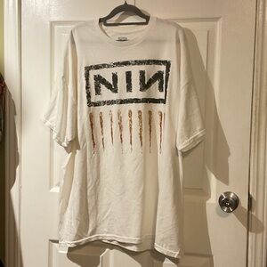 NWOT Nine Inch Nails Graphic Logo White Short-Sleeve Men’s T-Shirt